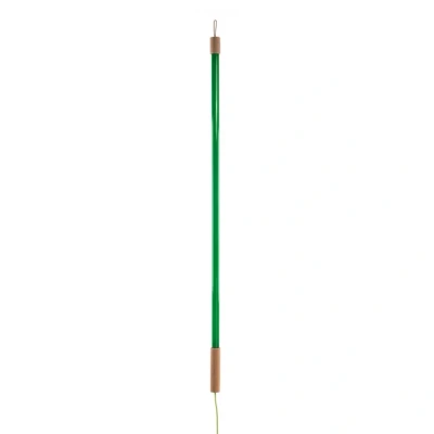 Abbildung von SELETTI LED Leuchte Linea, grün, Holzdetails, universal