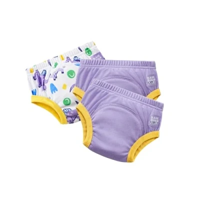 Abbildung von Bambino Mio Wiederverwendbare Töpfchen Trainingshose, 3er Pack (3 4 Jahre Dinosaurier Lila) Für Jungen und Mädchen, Baby Kleinkind