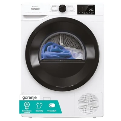Abbildung von Gorenje DPNE92/GN Trockner/Kondensation mit Wärmepumpe / 9kg 16 Programme/WIFI/Made in Europe/WaveActive Trommel/TwinAir/Feuchtesensor/Naturedry/LED Display/EEK: A++