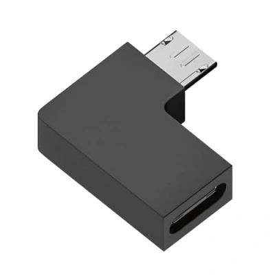 Abbildung von GMBYLBY Konverter Typ C Buchse auf Micro USB Stecker, 480 Mbit/s, USB, 90 Grad abgewinkelt, für Verlängerungsstecker, Stecker