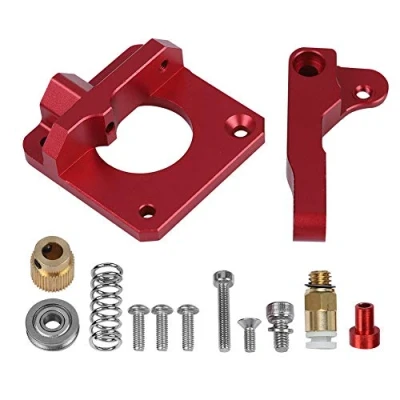 Abbildung von Diyeeni 3D Druckerextruder, verbesserter Ersatz Ganzmetall MK 8 Extruder Feeder Antrieb Aluminium 1,75 mm für Ender 3, CR 10, 10S (Linke Hand)