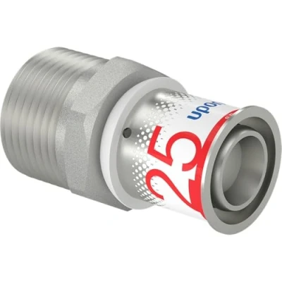 Abbildung von Uponor S Press Plus Gewindekupplung Außengewinde x 1&quot; 25mm Messing Kiwa