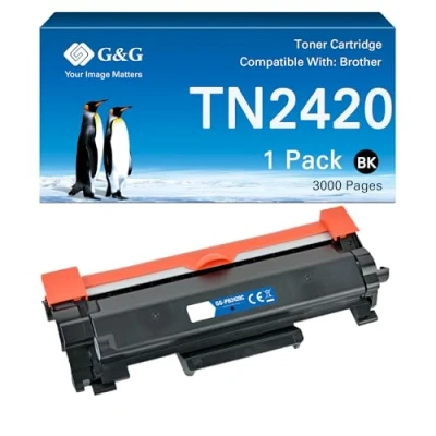 Abbildung von G&amp;G TN2420 Toner Kompatibel mit Brother MFC L2710DW HL L2350DW L2750DW L2710DN L2370DN DCP L2530DW (1 schwarz)