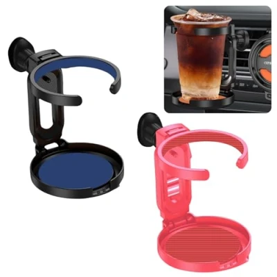 Abbildung von 2PCS Getränke Halterung für Auto, Faltbar Kaffeebecher Becher Auto Lüftung, Dosenhalter Drink Holder Car, Cup Tassenhalter Universal（style 5）