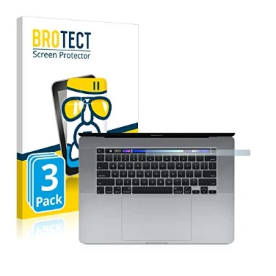 Abbildung von BROTECT Schutzglas für Apple MacBook Pro 16&quot; 2019 (NUR Touch Bar) (3 Stück) Schutzfolie Panzer Folie Glas [Extrem Kratzfest 9H