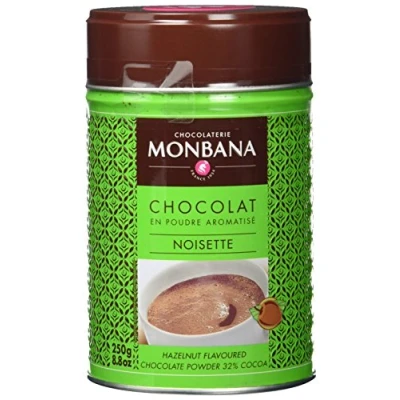 Abbildung von Monbana Schokoladenpulver Haselnuss 250g Dose (mind. 32% Kakao), 1er Pack (1 x 250 g)