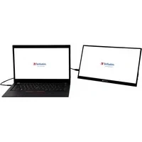 Abbildung von Verbatim PMT 14, Portable Touchscreen Monitor, mobiler 14&quot; Full HD Bildschirm für Laptop, Tablet, Smartphone, PS5 oder Nintendo Switch mit USB A , C sowie HDMI Anschluss, schwarz