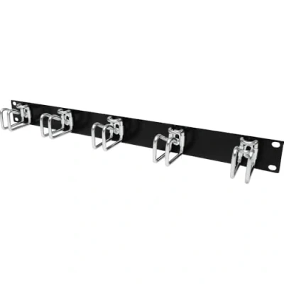 Abbildung von Rittal DK Rangierpanel 1 HE mit Stahlbuegeln, 5502205, Schwarz, Silber