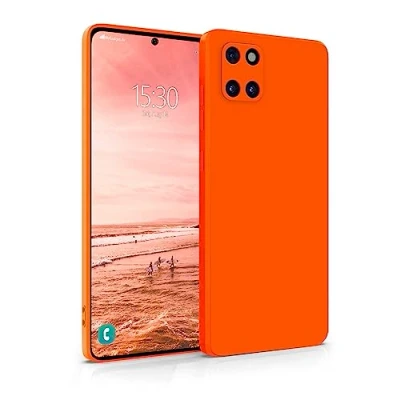 Abbildung von MyGadget Hülle für Samsung Galaxy Note 10 Lite robuste Silikon Schutzhülle TPU Case Slim Silikonhülle Back Cover Kratzfest Handyhülle Matt Orange
