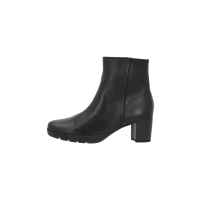 Abbildung von Gabor Damen Ankle Boots, Frauen Stiefeletten,Leichte Mehrweite (G),booties,halbstiefel,kurzstiefel,schwarz (Mel.),37.5 EU / 4.5 UK