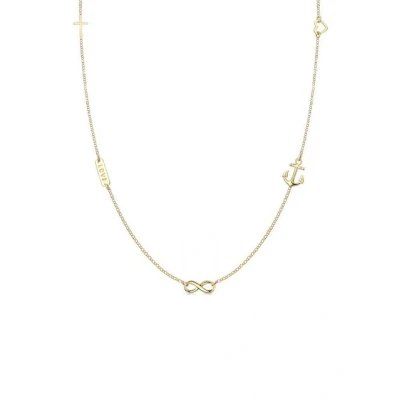 Abbildung von Elli Infinity LOVE Anchor Halskette goldcoloured, Damen, Größe: 40, Gold coloured