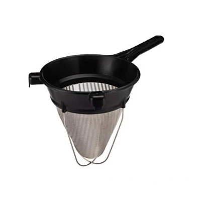 Abbildung von Matfer Bourgeat 017362 Exoglass Bouillonsieb 25,4 cm Boullon, Edelstahl, Schwarz/Grau