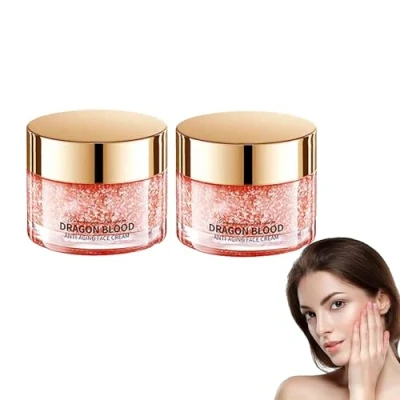 Abbildung von Retinol Placenta Dragon Blood Cream,Dragons Easy Cream, Drachenblut Gesichtscreme,Feuchtigkeitsspendende,Feste Anti Falten Creme,Nährende &amp; Verjüngende Creme,Verbessert trockene Haut (2PC)