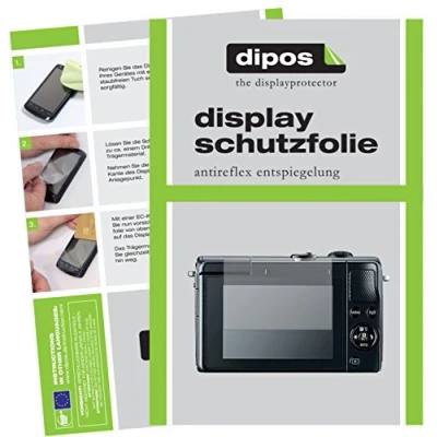 Abbildung von dipos I 6X Schutzfolie matt kompatibel mit Canon EOS M100 Folie Displayschutzfolie