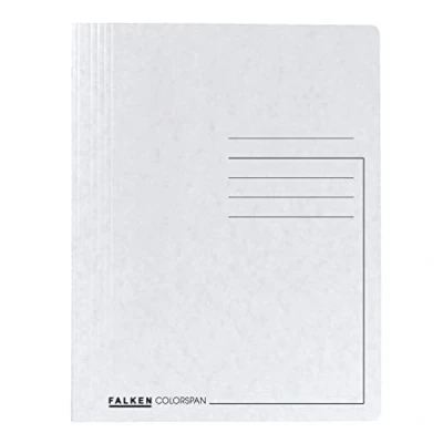 Abbildung von Original Falken 25er Pack Premium Spiralhefter. Made in Germany. Aus extra starkem Colorspan Karton für DIN A4 kaufmännische Heftung weiß Hefter Dokumentenmappe ideal das Büro und die Schule