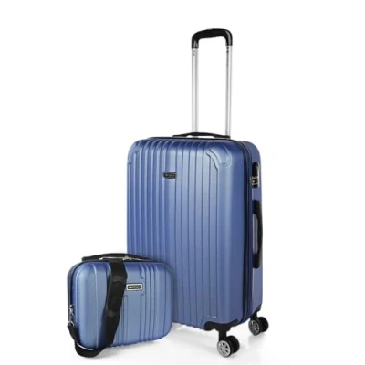 Abbildung von ITACA Koffer Mittelgroß, Hartschalenkoffer L, &amp; Trolleys, Hartschalenkoffer, Groß für Vielreisende T71560B, Saphirblau