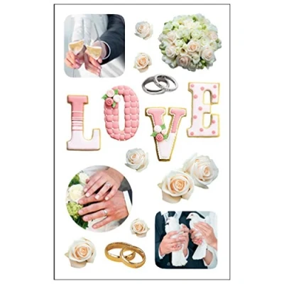 Abbildung von Susy Card Sticker Hochzeit 1.5 3 Bogen selbstklebend, Cellophaniert, A4