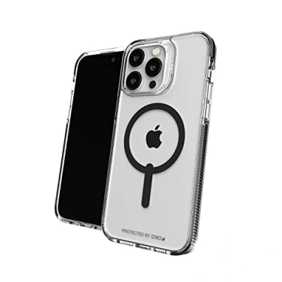 Abbildung von Gear4 ZAGG Gear 4 Santa Cruz Snap D30 Schutzhülle Kompatibel mit iPhone 14 Pro Max, Schlank, Stoßfest, Kabelloses Laden, MagSafe Kompatibel, (Schwarz)