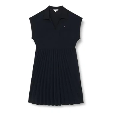 Abbildung von Tommy Hilfiger Curve Fluid Solid Pleated Dress Freizeitkleid, Damen, Größe: 48, Desert sky