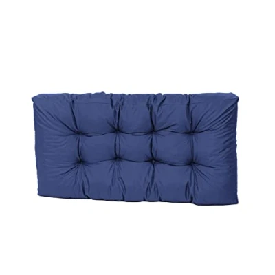 Abbildung von TexDeko® Garden Palettenkissen wasserabweisend UV beständig Premium Sitzkissen gesteppt 120x60x18cm Palettenauflage für Europaletten Palettenmöbel Palettenpolster (Blau)