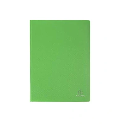 Abbildung von Exacompta 8843E Sichtmappe Opak PP blickdicht, 24 x 32 cm, für DIN A4, 40 Kristallhüllen, hohe Transparenz, 1 Stück, grün