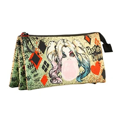 Abbildung von Harley Quinn Mad Love FAN Dreifach Federmäppchen, Beige