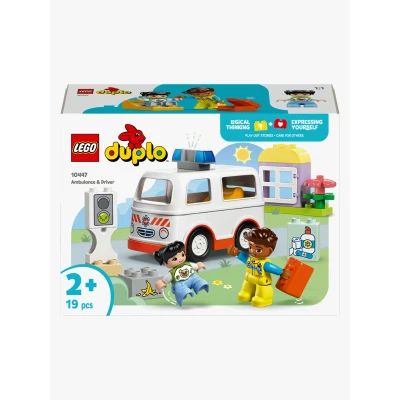 Abbildung von 10447 DUPLO Town Rettungswagen mit Fahrer, Konstruktionsspielzeug