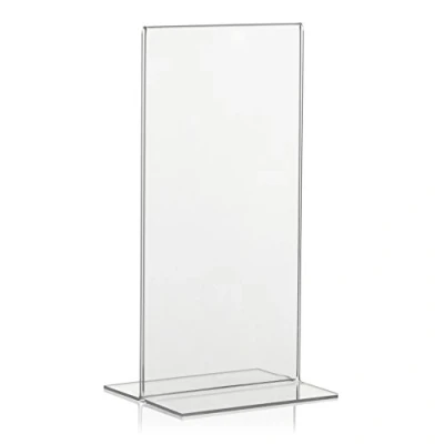 Abbildung von 5 Stück VITAdisplays Werbeaufsteller T Aufsteller, Ständer, DIN Lang, DL Transparent aus original PLEXIGLAS