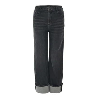 Abbildung von Opus WIDE Marli TURN UP Jeans Relaxed Fit, Damen, Größe: 44x28, Soft authentic grey