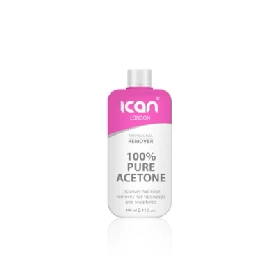 Abbildung von Ican London Nagellackentferner, 100 % reines Aceton, UV Gel, Soak Off, ml