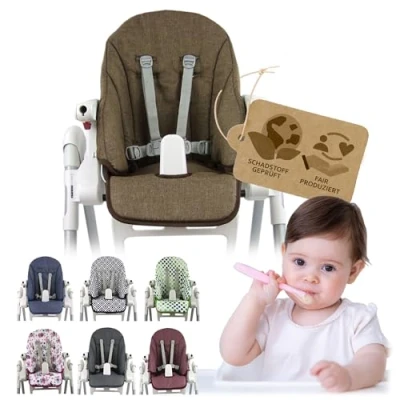 Abbildung von BAMBINIWELT Ersatzbezug Sitzkissen Bezug kompatibel mit Peg Perego Zero3 und Siesta MELIERT (braun meliert)