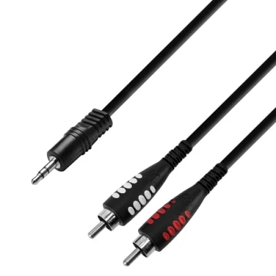 Abbildung von Adam Hall 3 Star Series Audiokabel, 3.5mm Klinke auf 2x RCA, männlich, 6m