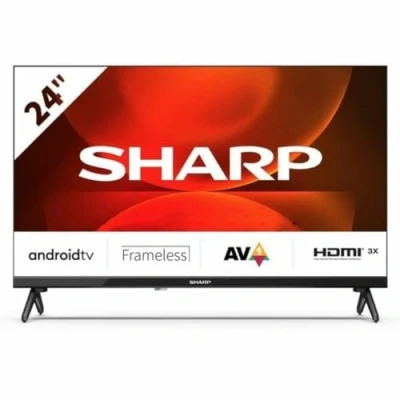 Abbildung von SHARP 24FH2EA 24 Zoll Fernseher (60 cm) HD Ready Android TV Multimedia Streaming LED Smart ohne Rahmen (HDMI, Receiver, Chromecast, Bluetooth) Netflix, Prime, YouTube, Disney+, Apple