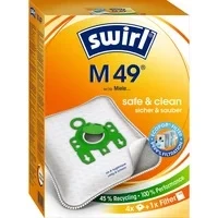 Abbildung von Swirl Staubsaugerbeutel M49 MP Plus AirSpace, passend für Hanseatic, Melitta, Miele, Privileg, 4 St., Anti Allergen Filtration, Extra Filterkammer, staubfreie Entsorgung