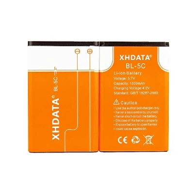 Abbildung von XHDATA BL 5C 3,7V 1500mAh Wiederaufladbarer Akku für Radio 2 Stück Orange