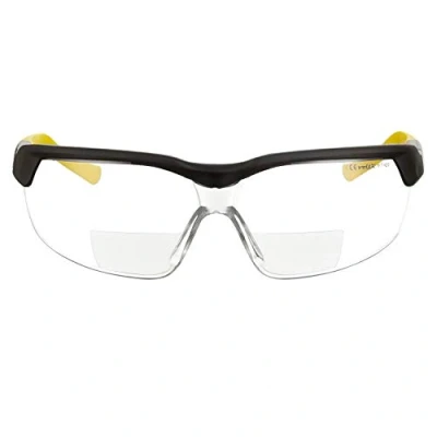 Abbildung von voltX GT Adjustable Bifokale Lesen Schutzbrille (KLAR +1.5 Dioptrie), Anti Beschlag Beschichtung, anpassbarer Bügel, Kratzfest, UV400 Schutz.