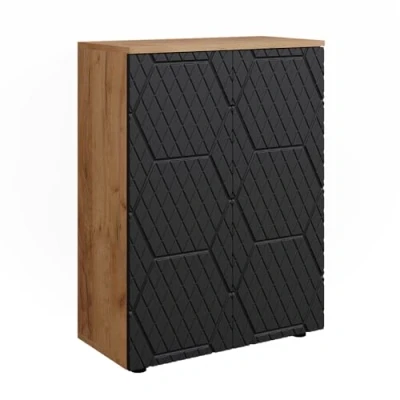 Abbildung von Vicco Midischrank Irma, Goldkraft Eiche/Anthrazit, 60 x 81 cm