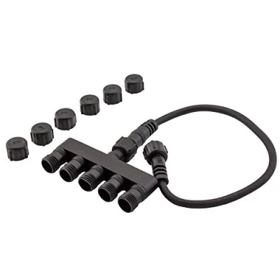 Abbildung von Kerry Electronics 5 Wege Verteiler, Mehrfachstecker für 12V Niedervoltstecksystem IP44, LED Beleuchtung und Pumpen, Außenbereich, Outdoor, Gartenleuchten