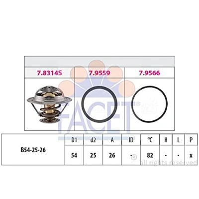 Abbildung von Thermostat, Kühlmittel FACET 7.8314