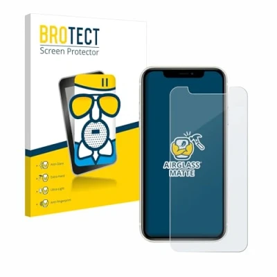 Abbildung von BROTECT Entspiegelungs Schutzglas für Apple iPhone 11 Schutz Folie Panzerfolie Glas Matt [Extrem Kratzfest 9H, Anti Reflex, Fingerprint]