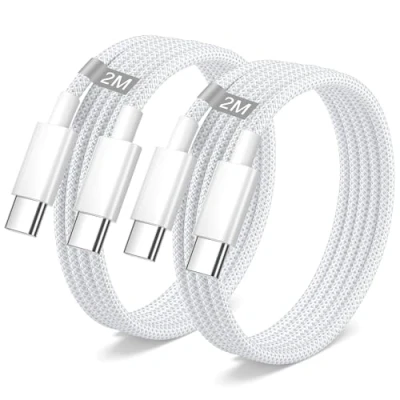 Abbildung von iPhone 15 16 Ladekabel 2M 2Pack, 60W USB C auf Kabel Schnellladekabel, Apple für Pro Max/15 Plus/15,iPad Pro/Air/Mini 7 6,MacBook