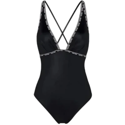 Abbildung von Calvin Klein Swimwear Plunge ONE Piece Badeanzug, Damen, Größe: XS, black