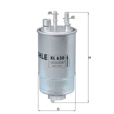 Abbildung von MAHLE ORIGINAL KL 630 Kraftstofffilter Leitungsfilter 9 7,9 OPEL: Meriva A