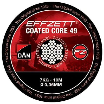 Abbildung von Dam Effzett Coated Core49 Stahlvorfach 10m Brown 11kg Raubfisch Vorfachmaterial