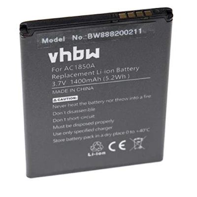 Abbildung von vhbw 1x Akku Ersatz für Archos AC1850A, TBW5986, AC300CA Handy Smartphone Telefon (1400 mAh, 3,7 V, Li Ion)