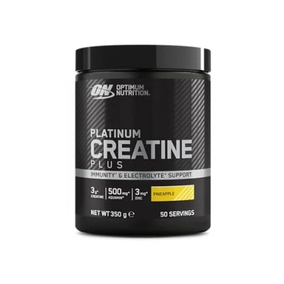 Abbildung von Optimum Nutrition Creatine Plus, Kreatin Pulver für Leistung &amp; Power, mit Aquamin Magnesium Elektrolythaushalt, Ananas Geschmack, 50 Portionen, 350 g