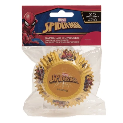 Abbildung von dekora Spiderman Backformen Set Muffin und Cupcake Formen Papier 25 Stück, Mehrfarbig, 339261