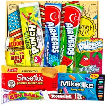 Abbildung von Amerikanische Süßigkeiten Box USA Candy &amp; Schokolade American Sweets Geschenkbox Top Import Snacks Lebensmittel Weihnachten Geburtstag Halloween Thanksgiving Heavenly