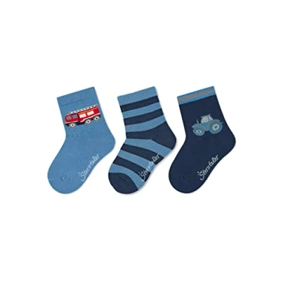 Abbildung von Sterntaler Baby Jungen Socken Söckchen 3er Pack Landleben Baby, Babysöckchen, Babysocken aus Baumwolle marine, 18