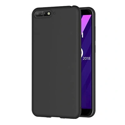 Abbildung von AICEK Huawei Y6 2018 Hülle, Schwarz Silikon Schutzhülle für Case TPU Bumper Handyhülle (5,7 Zoll)
